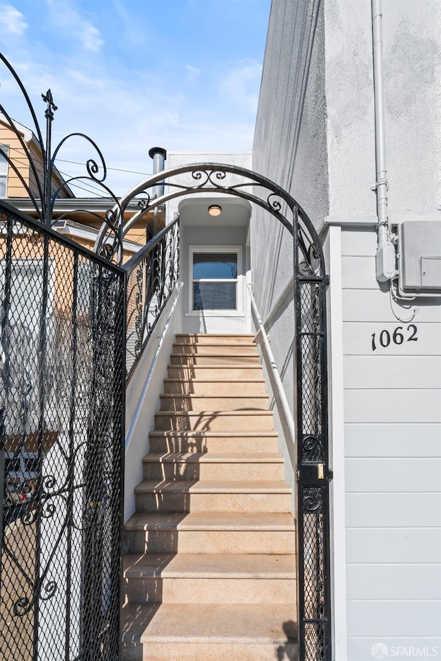 view of stairway