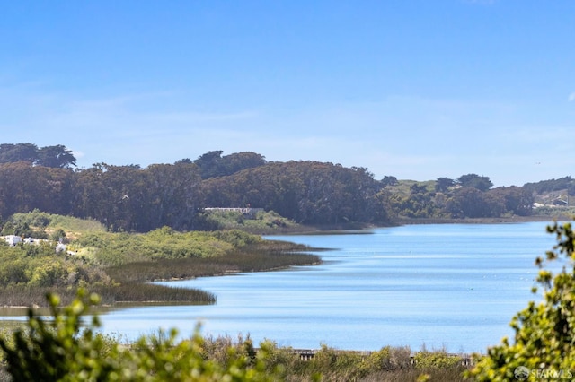 112 S Lake Merced Hls, San Francisco, CA 94132 - water view featuring a forest