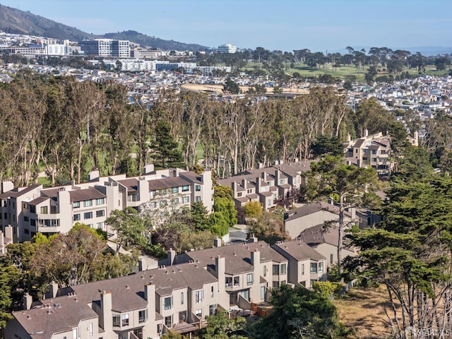 112 S Lake Merced Hls, San Francisco, CA 94132 - aerial view of property's location with mountains and nearby suburban area