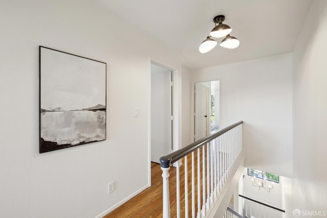 112 S Lake Merced Hls, San Francisco, CA 94132 - hall with an upstairs landing, wood finished floors, and baseboards