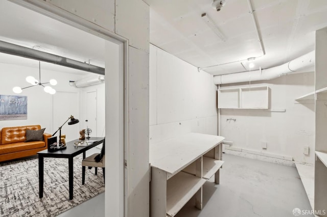 112 S Lake Merced Hls, San Francisco, CA 94132 - basement featuring a chandelier