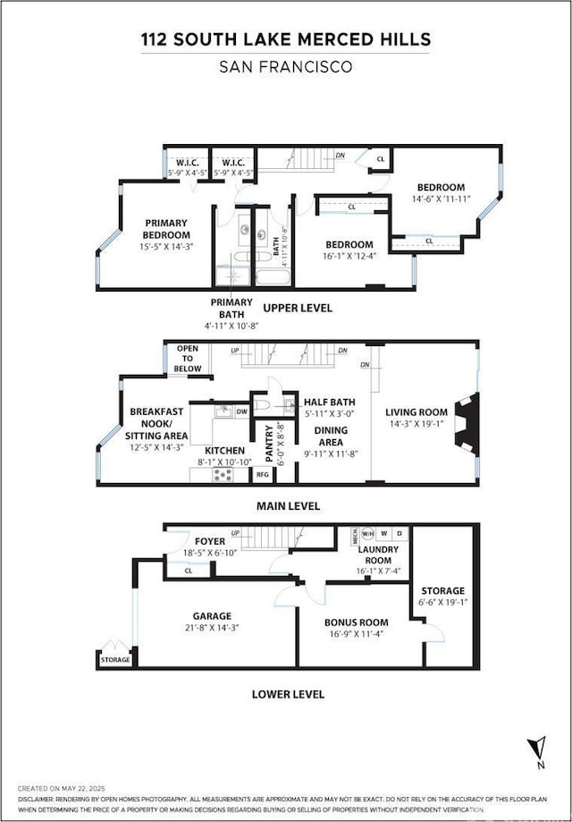 112 S Lake Merced Hls, San Francisco, CA 94132 - property floor plan