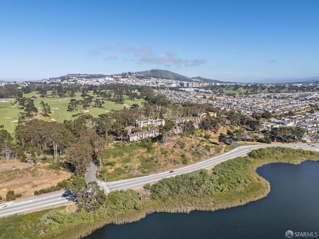 112 S Lake Merced Hls, San Francisco, CA 94132 - aerial overview of property's location with a water and mountain view
