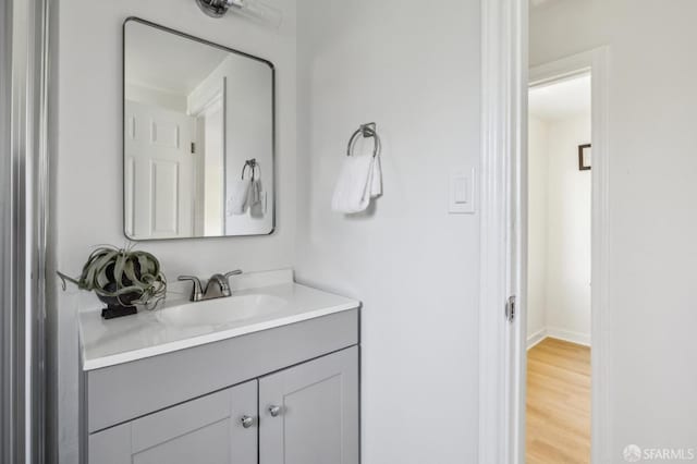 232 Talbert St, San Francisco, CA 94134 - bathroom featuring vanity and wood finished floors