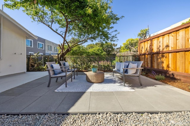 232 Talbert St, San Francisco, CA 94134 - view of patio / terrace featuring a fenced backyard and an outdoor living space