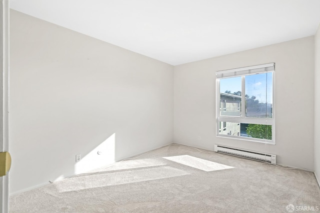 816 N Delaware St Unit 409, San Mateo, CA 94401 - empty room with a baseboard heating unit and carpet flooring