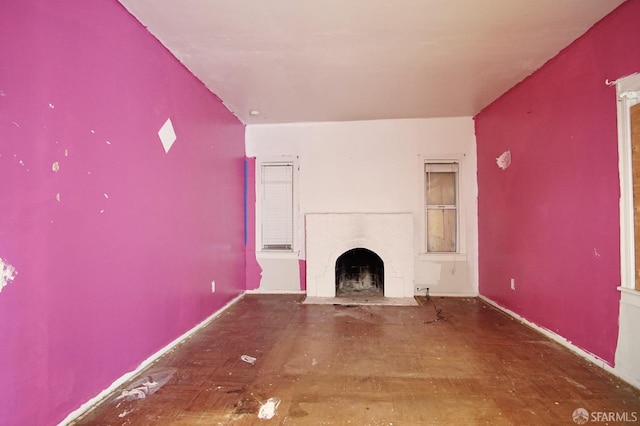 3838 Buell St, Oakland, CA 94619 - unfurnished living room with baseboards and a fireplace with flush hearth