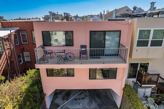 exterior space with a balcony