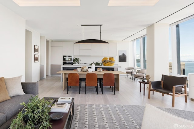 181 Fremont St Unit 62B, San Francisco, CA 94105 - living room featuring light wood finished floors and expansive windows