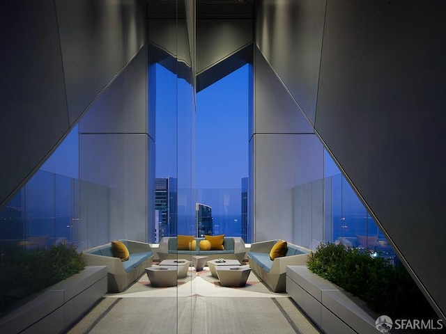 181 Fremont St Unit 62B, San Francisco, CA 94105 - balcony with an outdoor living space and a view of city lights