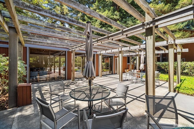 229 Cypress Point Dr, Mountain View, CA 94043 - view of patio / terrace featuring a pergola