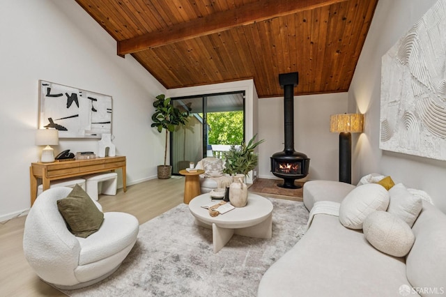 229 Cypress Point Dr, Mountain View, CA 94043 - living room with wood ceiling, wood finished floors, and a wood stove
