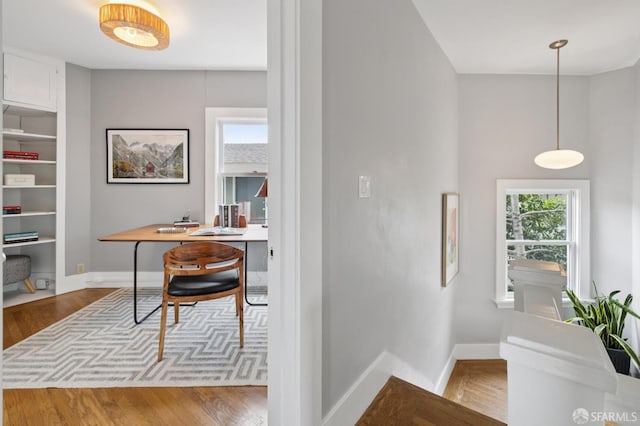 4145 Emerald St, Oakland, CA 94609 - hall featuring wood finished floors and a desk