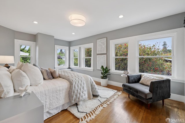 4145 Emerald St, Oakland, CA 94609 - bedroom featuring wood finished floors and recessed lighting