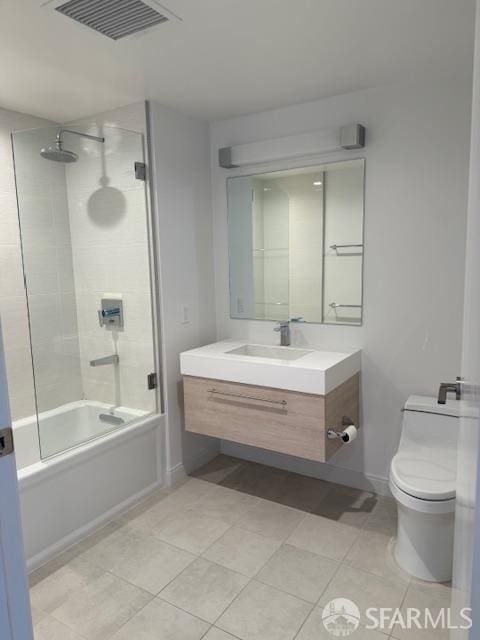 555 Fulton St Unit 322, San Francisco, CA 94102 - bathroom featuring vanity and shower / bath combination with glass door