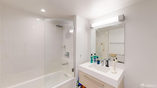 555 Fulton St Unit 322, San Francisco, CA 94102 - full bath with vanity, tub / shower combination, and recessed lighting