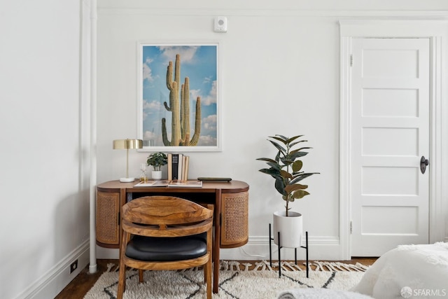 interior space featuring hardwood / wood-style floors