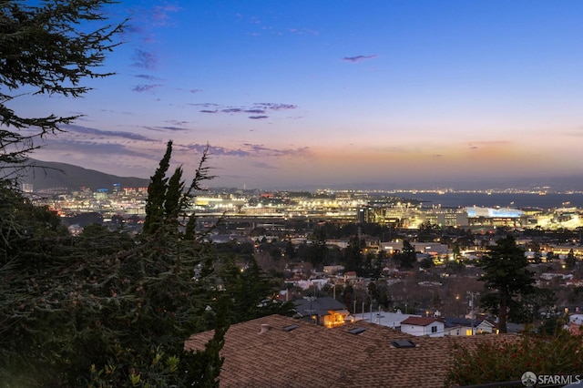 city view with a mountain view