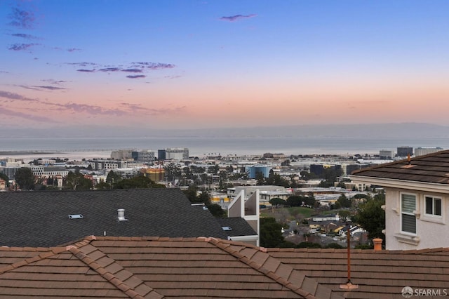 property's view of city with a water view