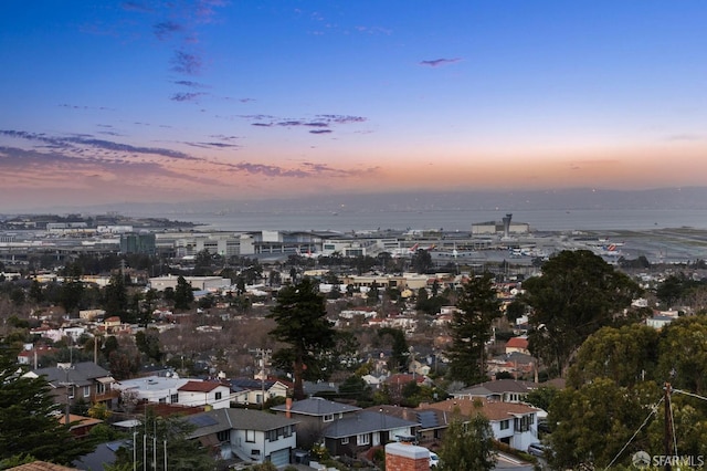 view of city with a water view