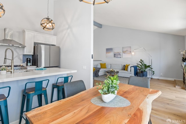 1541 Moraga Way, Moraga, CA 94556 - dining space with light wood-style floors and baseboards
