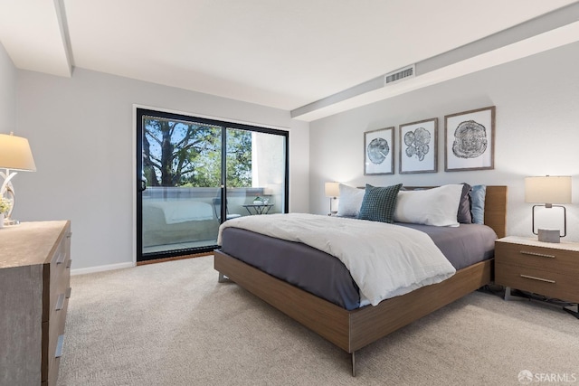1541 Moraga Way, Moraga, CA 94556 - bedroom featuring access to outside, light colored carpet, and baseboards