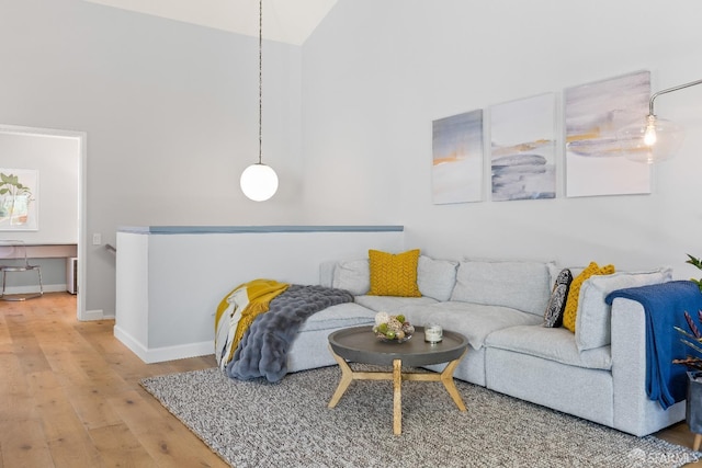 1541 Moraga Way, Moraga, CA 94556 - living area with light wood-style floors, high vaulted ceiling, and baseboards