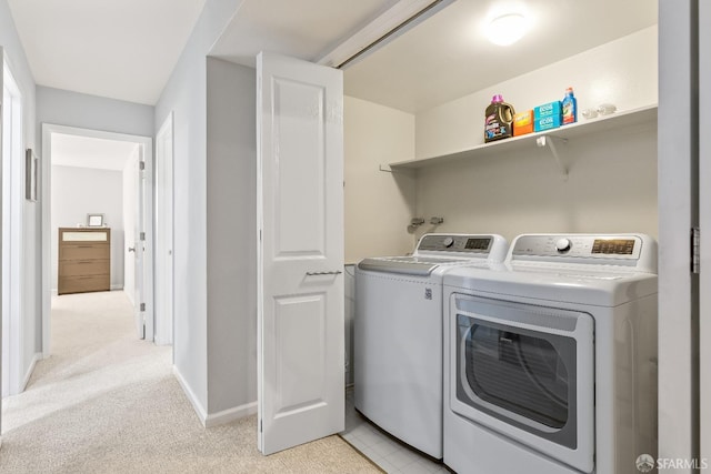 1541 Moraga Way, Moraga, CA 94556 - washroom featuring washer and dryer, light colored carpet, and baseboards