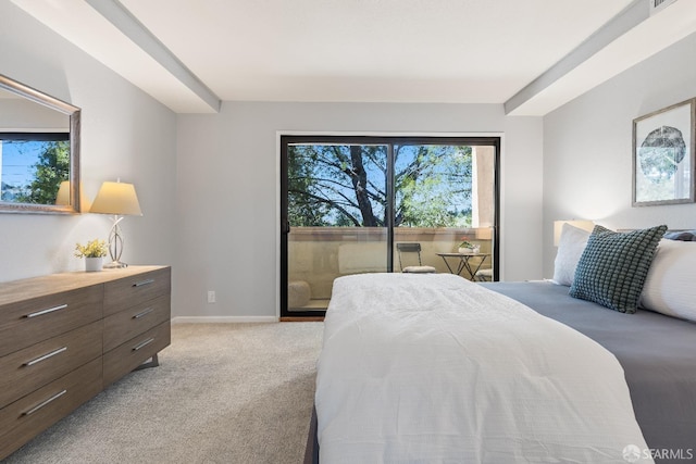 1541 Moraga Way, Moraga, CA 94556 - bedroom featuring access to outside, light carpet, and baseboards