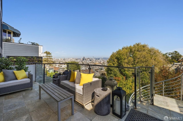 balcony featuring outdoor lounge area