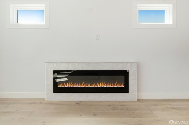 269 E Ave, San Bruno, CA 94066 - detailed view of a tile fireplace and wood finished floors