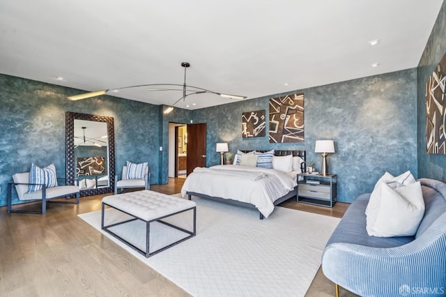 2755 Fillmore St, San Francisco, CA 94123 - bedroom featuring wood finished floors and wallpapered walls