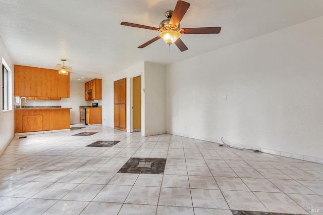 1001 Suffolk Way, Fairfield, CA 94533 - unfurnished living room featuring a ceiling fan and light tile patterned floors