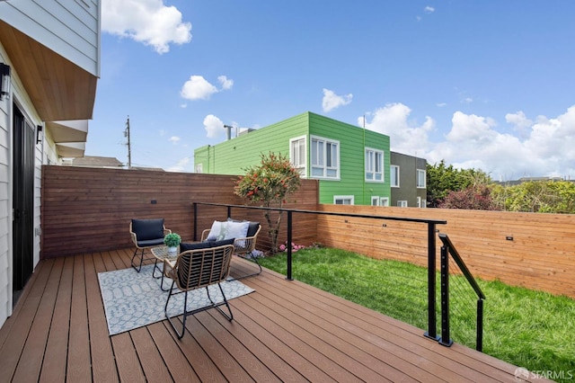 2287 45th Ave, San Francisco, CA 94116 - wooden terrace featuring a fenced backyard