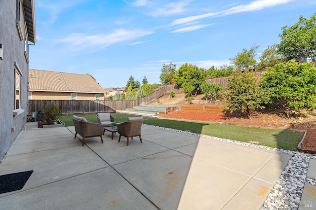 view of patio / terrace featuring a fenced backyard