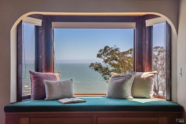 272 Ocean Pkwy, Bolinas, CA 94924 - sitting room with arched walkways and a water view