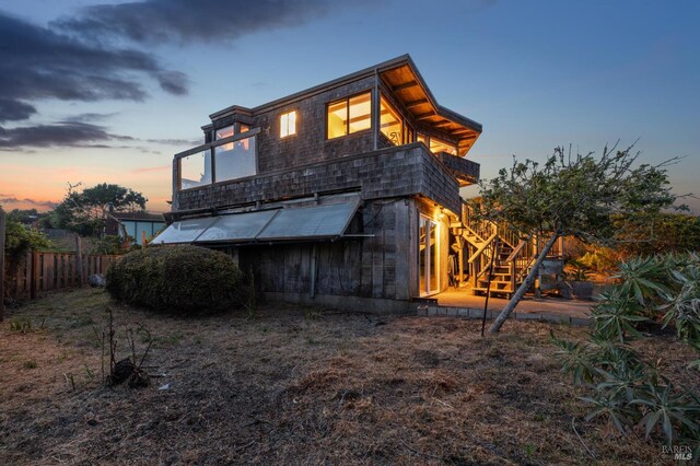 272 Ocean Pkwy, Bolinas, CA 94924 - back of property featuring a balcony