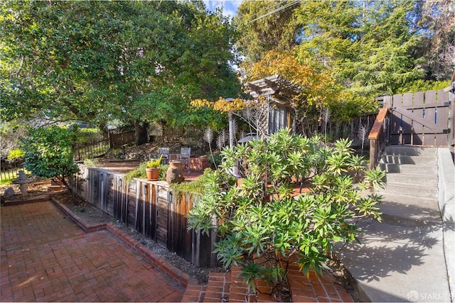 view of yard featuring a patio