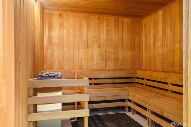 420 Mission Bay Blvd Unit 708, San Francisco, CA 94158 - sauna / steam room featuring wood walls and wooden ceiling