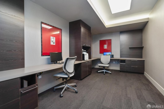420 Mission Bay Blvd Unit 708, San Francisco, CA 94158 - office space featuring dark carpet, built in study area, and baseboards
