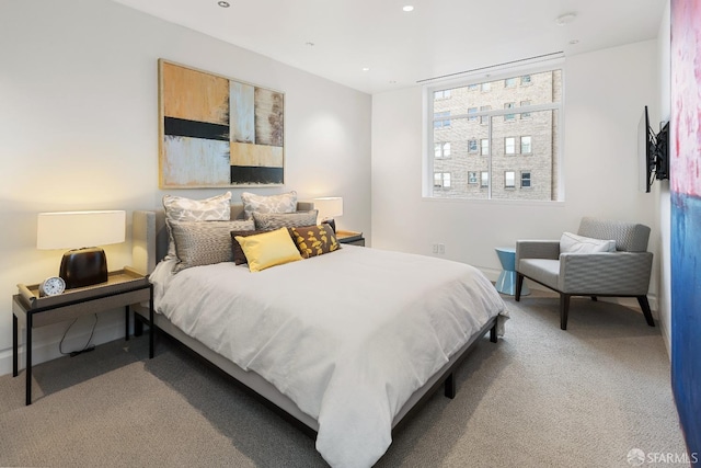 view of carpeted bedroom