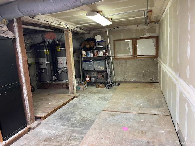 2864 Sacramento St, San Francisco, CA 94115 - unfinished basement featuring secured water heater