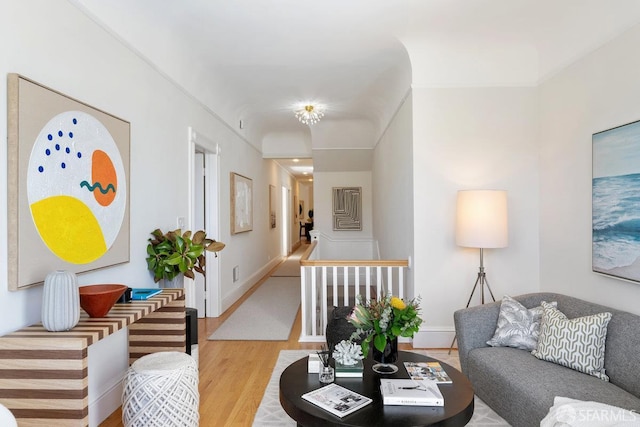 2864 Sacramento St, San Francisco, CA 94115 - living room with wood finished floors and baseboards