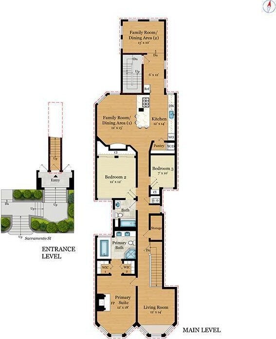 2864 Sacramento St, San Francisco, CA 94115 - floor plan / room layout