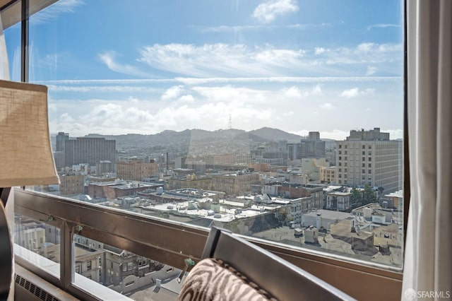 balcony with a view of city