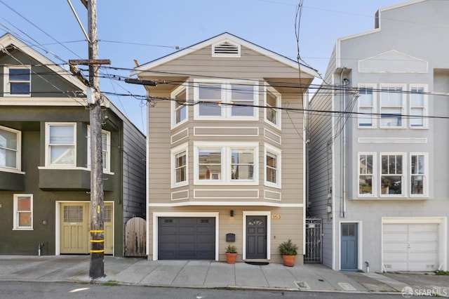 view of front of home with an attached garage