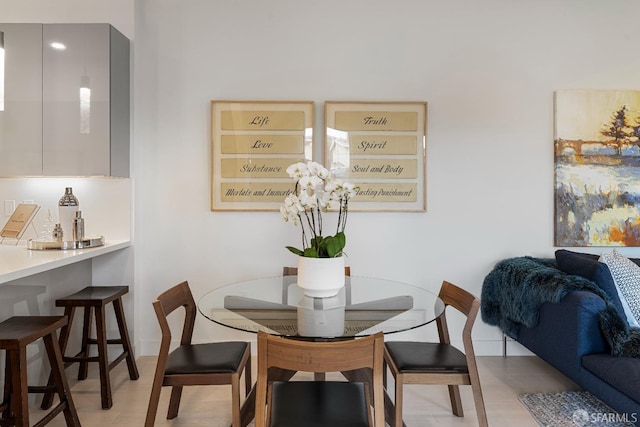 view of dining room