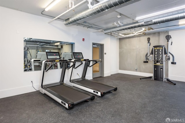 view of exercise room