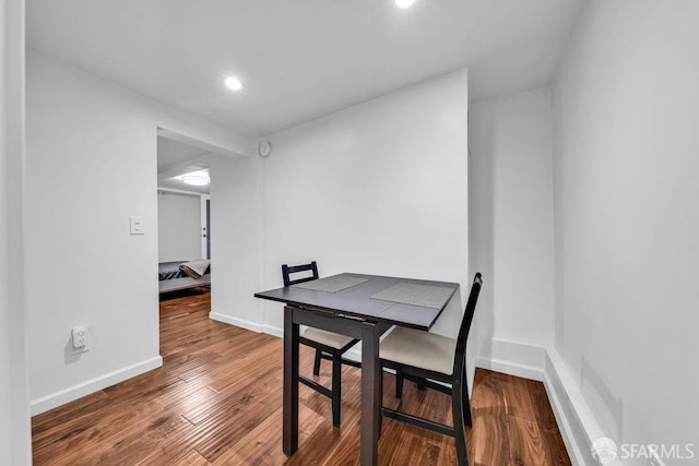 3014 Pine St Unit A, San Francisco, CA 94115 - dining space with wood finished floors, recessed lighting, and baseboards