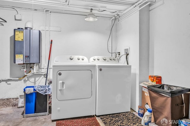 3014 Pine St Unit A, San Francisco, CA 94115 - washroom with washing machine and dryer and tankless water heater
